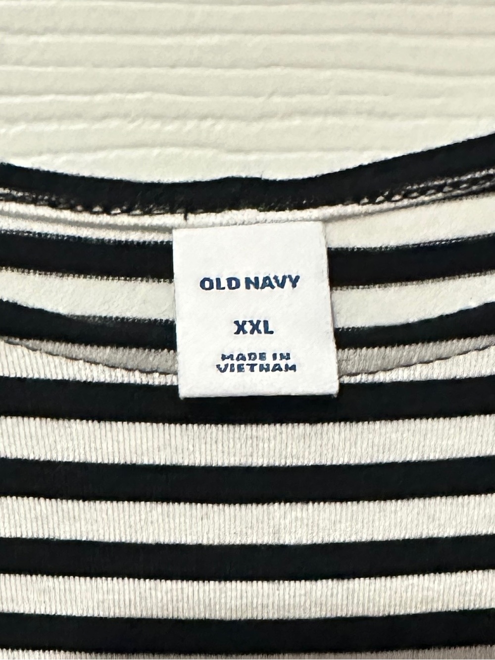 Old Navy XXL Black and White Striped Short Sleeve Tshirt Swing Dress NWT - Picture 5 of 8